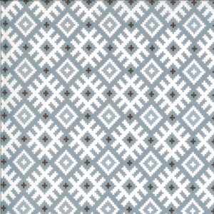 Moda Fabrics Folktale Gypsy Kiss in Geo Print in Sky Blue