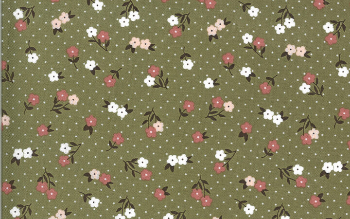 Moda Folktale Posie Gathering Olive