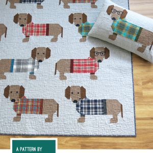 Elizabeth Hartman Dogs in Sweaters Quilt Pattern Front