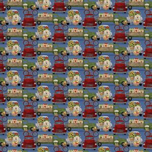3 Wishes Fabrics Locally Grown Red Trucks