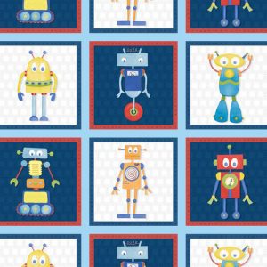 Wilmington Fabrics Alpha-Bots Quilt Panel