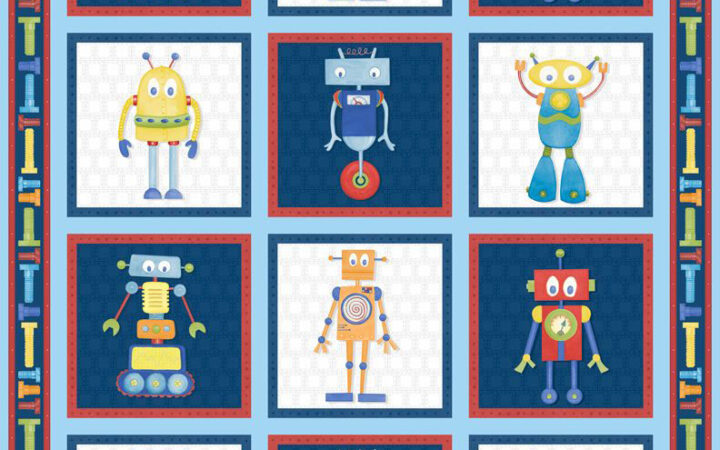 Wilmington Alpha-Bots Quilt Panel