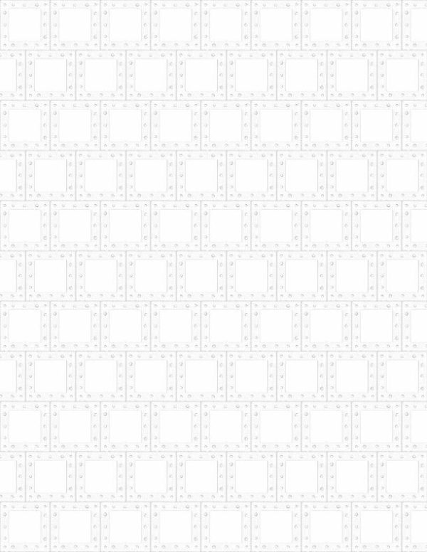 Wilmington Fabrics Alpha-Bots Tonal Steel Boxes in White