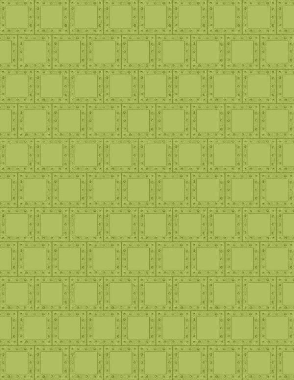 Wilmington Fabrics Alpha-Bots Tonal Steel Boxes in Green