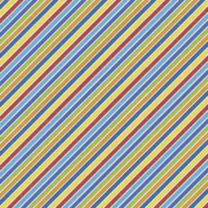 Wilmington Fabrics Alpha-Bots Multi Colour Diagonal Stripe