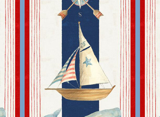 Wilmington At the Helm Quilt Panel