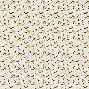 Northcott Fabrics Hocus Pocus Bats on Cream