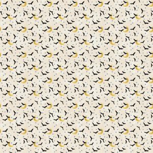 Northcott Fabrics Hocus Pocus Bats on Cream