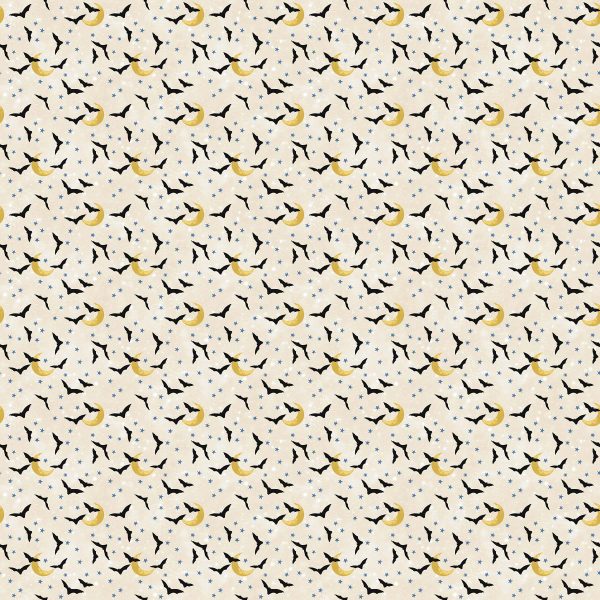 Northcott Fabrics Hocus Pocus Bats on Cream