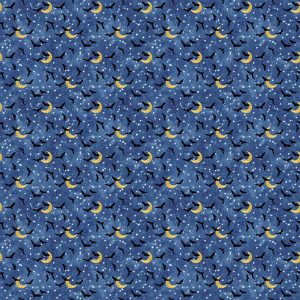 Northcott Fabrics Hocus Pocus Bats on Blue