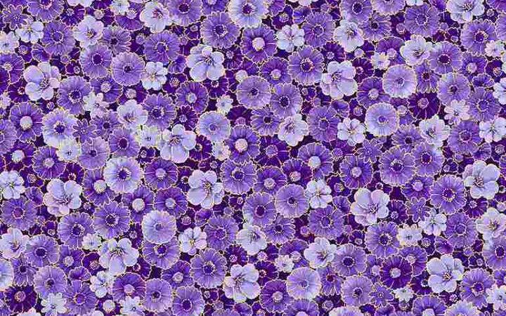 Timeless Treasures Utopia Purple Floral