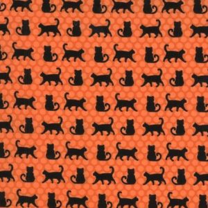 Moda Fabrics Midnight Magic II Cat Parade on Pumpkin