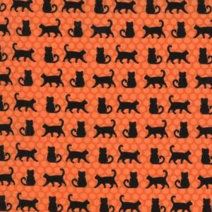 Moda Fabrics Midnight Magic II Cat Parade on Pumpkin