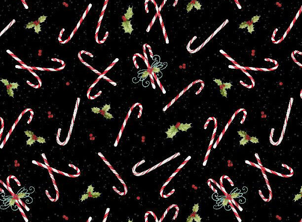 Wilmington Peppermint Parlor Candy Cane Black