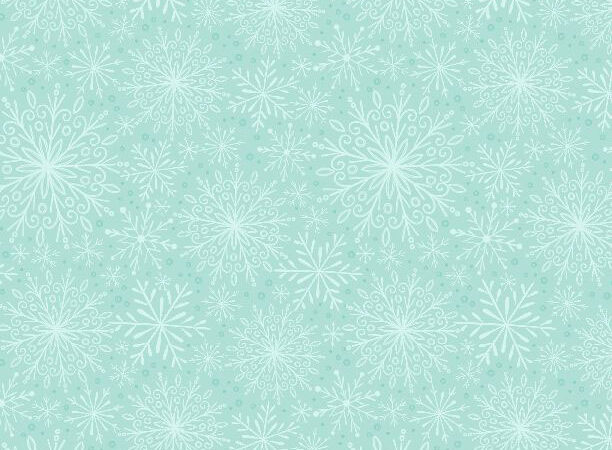 Wilmington Peppermint Parlor Snowflakes Teal