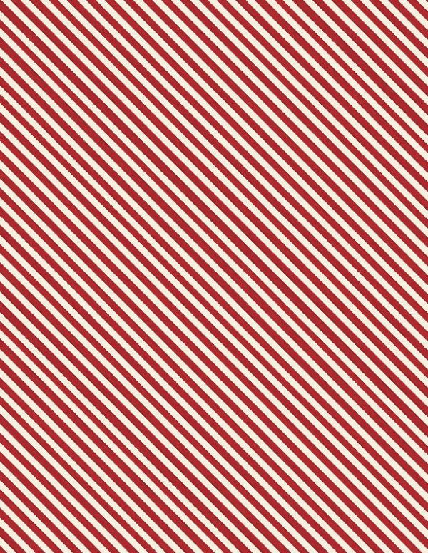 Wilmington Fabrics Peppermint Parlor Red Diagonal Stripe