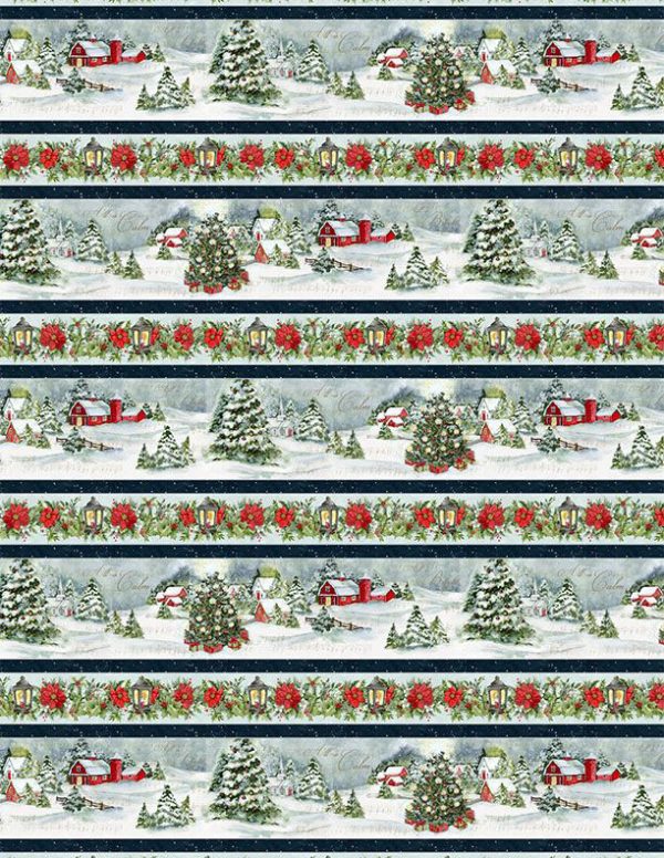 Wilmington Prints Fabrics Winter Hollow Stripe