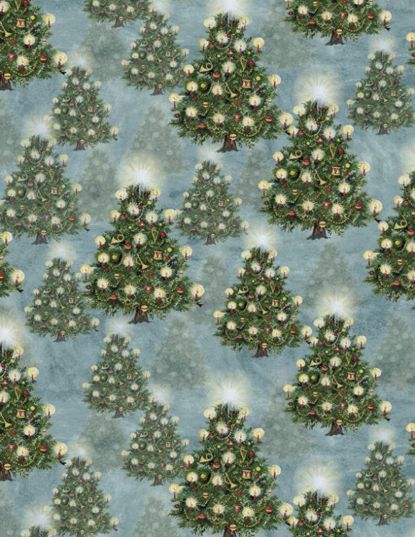 Wilmington Prints Fabrics Winter Hollow Christmas Trees
