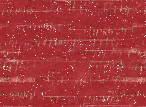 Wilmington Prints Winter Hollow Music Red