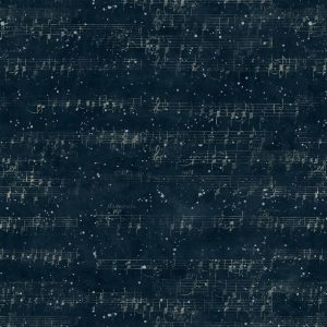 Wilmington Prints Fabrics Winter Hollow Music Notes on Navy