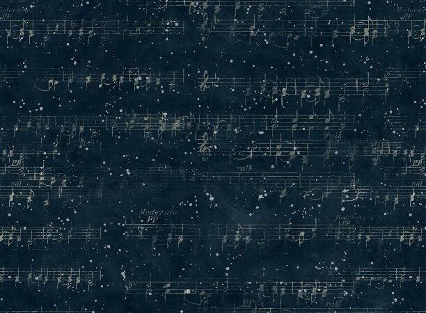 Wilmington Prints Winter Hollow Music Navy