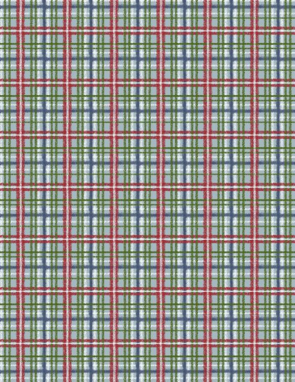 Wilmington Prints Fabrics Winter Hollow Plaid in Blue