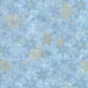 Moda Fabrics Forest Frost Pale Blue Glitter Icicle