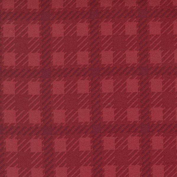 Moda Fabrics Yuletide Gatherings Flannel Santa's Coat Tonal Red Plaid