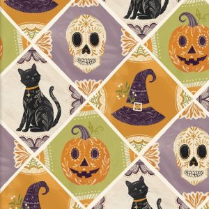 3 Wishes Fabric Too Cute to Spook Pumpkin Patch