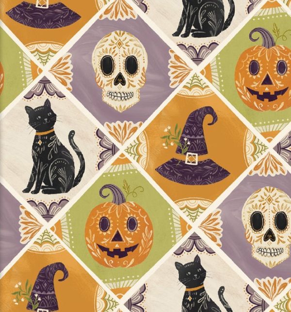 3 Wishes Fabric Too Cute to Spook Pumpkin Patch
