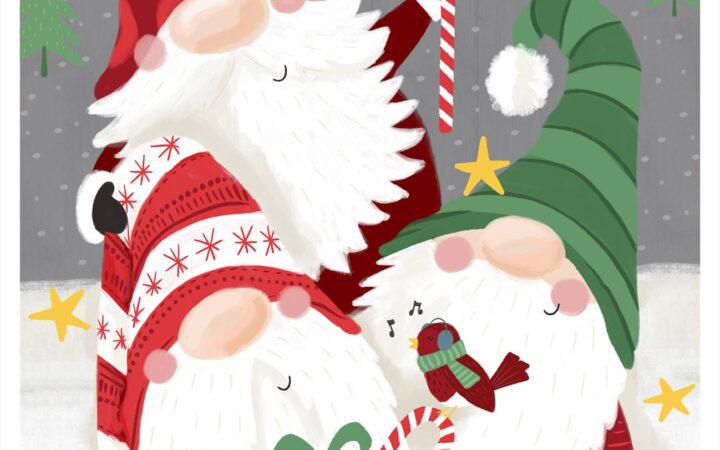 3 Wishes I’ll Be Gnome for Christmas Quilt Panel