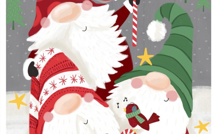 3 Wishes I’ll Be Gnome for Christmas Quilt Panel