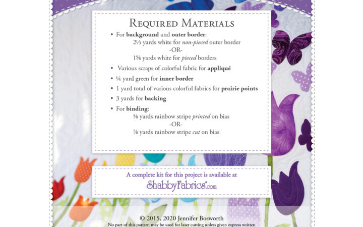 Shabby Fabrics Blooming Butterflies Quilt Pattern