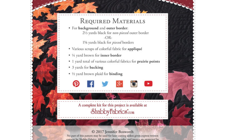 Shabby Fabrics Autumn Allure Quilt Pattern