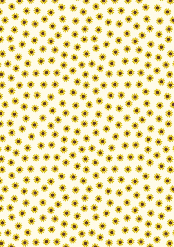 ewis & Irene Fabrics Little Sunflowers on Cream