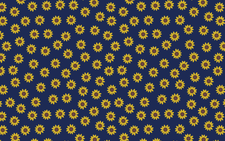 Lewis & Irene Sunflowers on Dark Blue