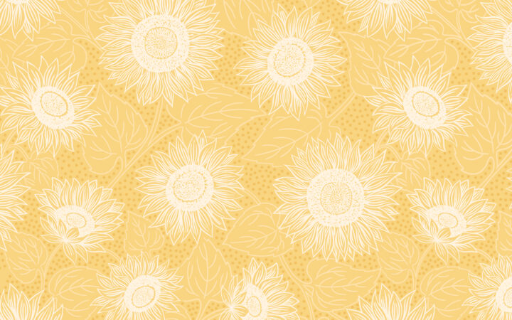 Lewis & Irene Sunflowers Pale Yellow Mono