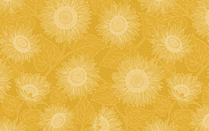 Lewis & Irene Sunflowers Bright Yellow Mono