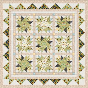 Lewis & Irene Fabrics Sunflower Quilt Free Pattern