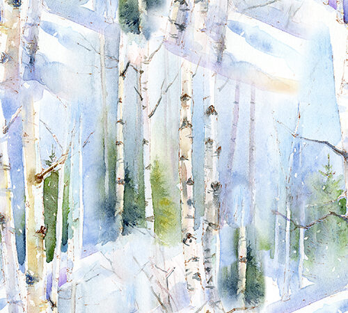 3 Wishes Snowfall on the Range Birch Tree