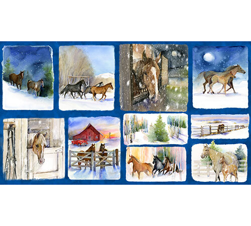 3 Wishes Snowfall on the Range Patchwork Panel