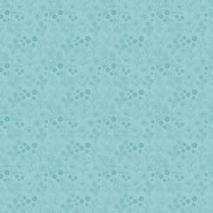 Poppie Cotton Poppie's Patchwork Club Floral Tonal Print in Summer Blue