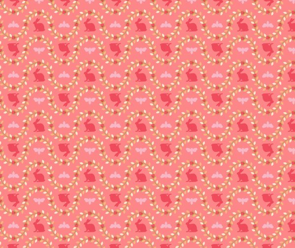 Poppie Cotton Poppie's Patchwork Club Benjamin bunnies in pink