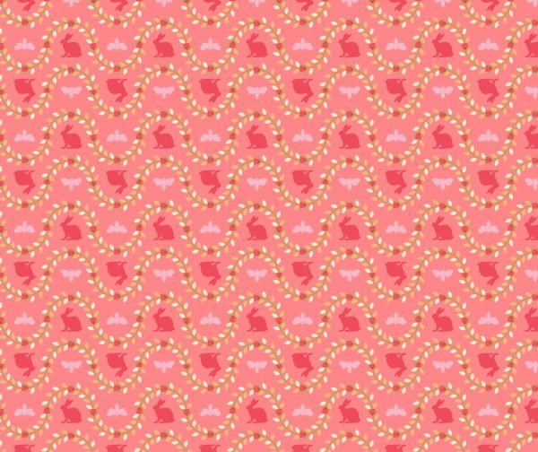 Poppie Cotton Poppie's Patchwork Club Benjamin bunnies in pink