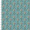 3 Wishes Fabric Shop Hop Colourful Windmills on a Checkered Teal Background With Ruler