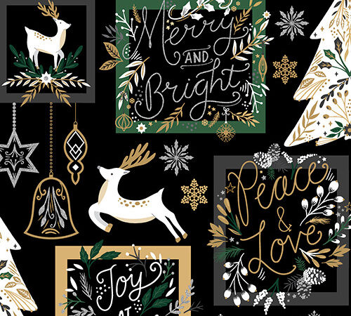 3 Wishes Christmas Shine Mirrored Patch