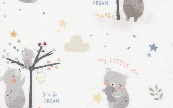 Moda D is for Dream Baby Bears White