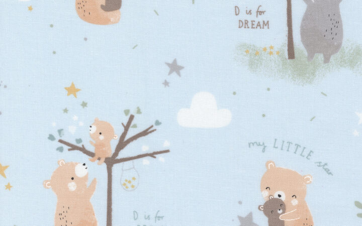 Moda D is for Dream Baby Bears Blue