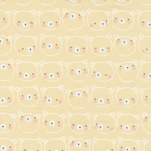 Moda Fabrics D is for Dream Bear Face on Yellow