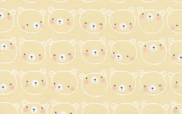 Moda D is for Dream Bear Face Yellow